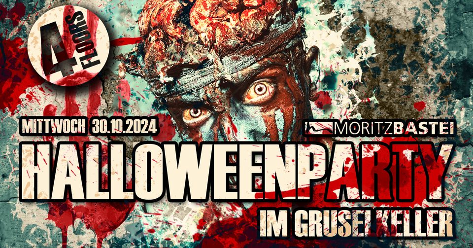 Die große Halloweenparty im Gruselkeller Moritzbastei auf 4 Floors!