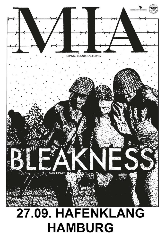 M.I.A. (Orange County 80s Punk/HC Legends) + BLEAKNESS (Paris, Punk,HC) // Hamburg - Hafenklang