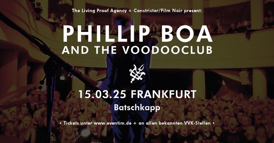 Phillip Boa And The Voodooclub I play singles + songs from their catalogue 2025 I Frankfurt 