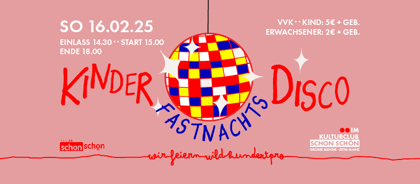 Kinderdisco-Fastnachtsspecial im Kulturclub schon schön