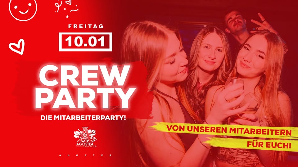 CREW PARTY – die Mitarbeiterparty | Fr. 10.01.