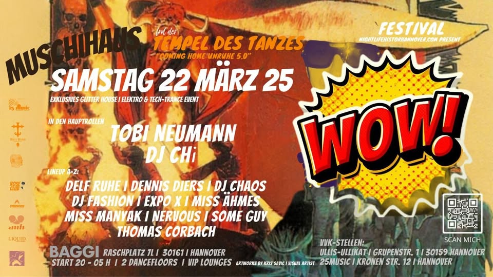 MUSCHIHAUS FESTIVAL und der TEMPEL DES TANZES w/ TOBI NEUMANN / CHi @ BAGGI HANNOVER