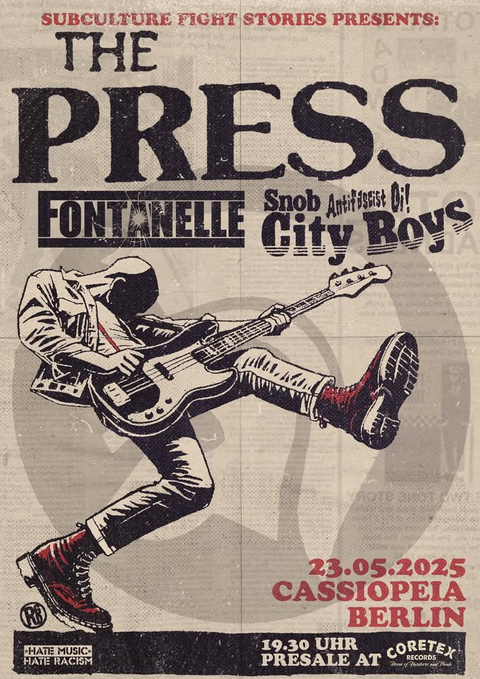 THE PRESS & Snob City Boys & Fontanelle // 23.05. Cassiopeia Berlin