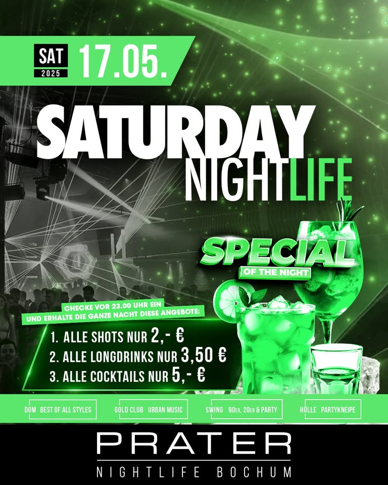 Saturday Nightlife at PRATER BOCHUM [17/05/2025]