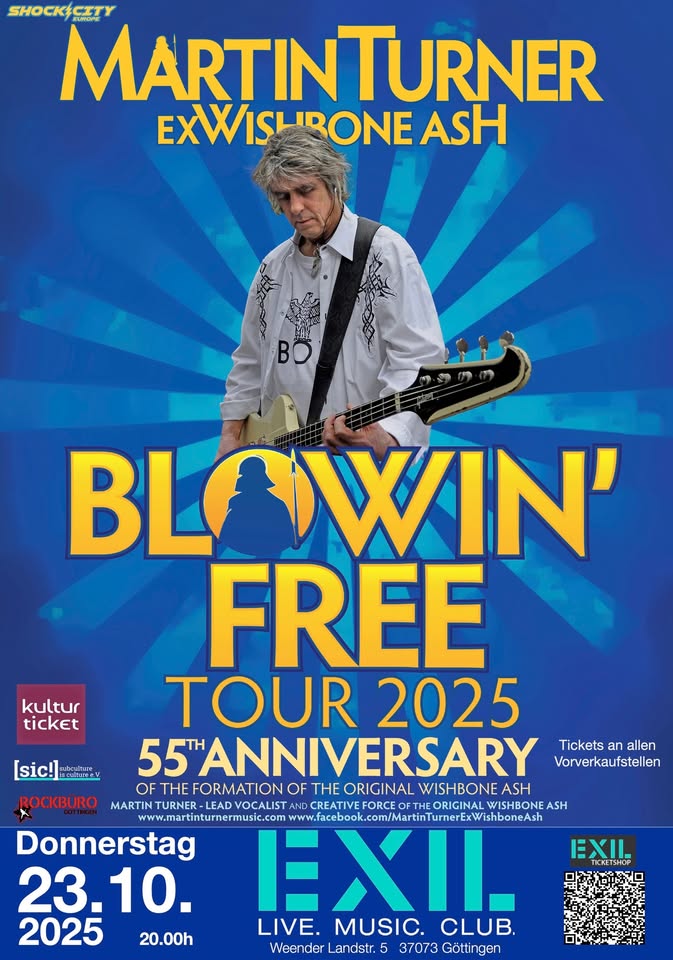MARTIN TURNER exWISHBONE ASH   Blowin Free Tour 2025
