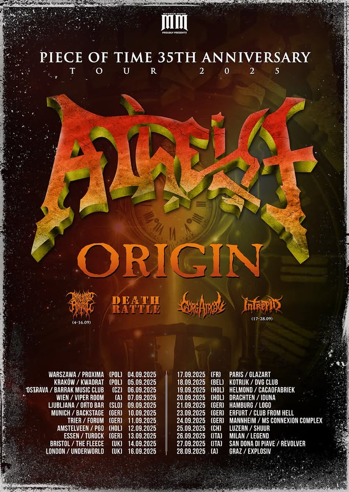 ATHEIST - Piece of time 35th Anniversary tour 2025