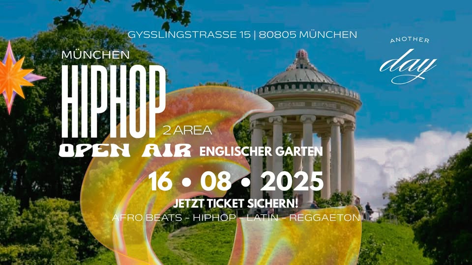 Hip Hop, Oldschool & Latin Open Air – Reggaeton im Englischen Garten