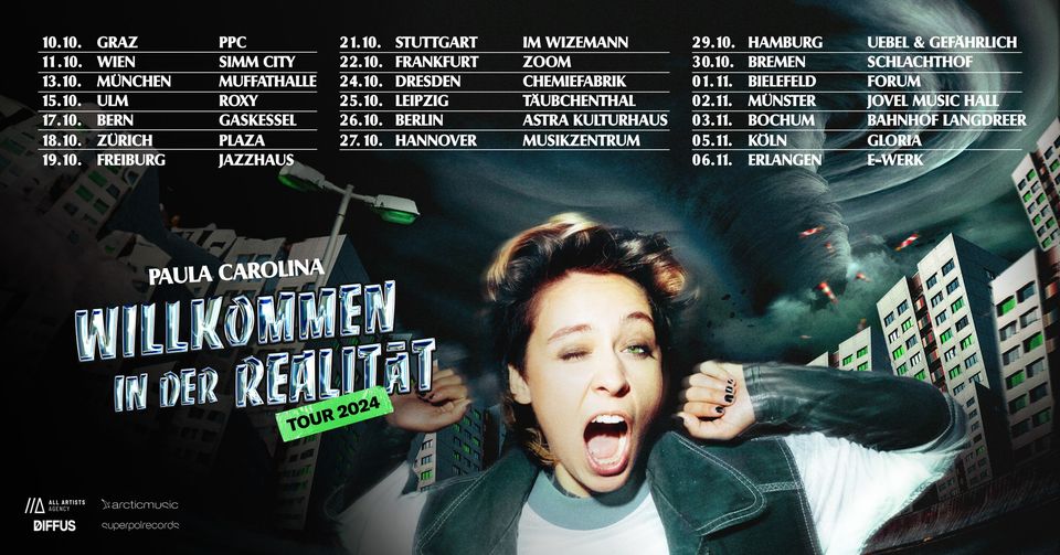 Paula Carolina /// Willkommen in der Realität! Tour 2024 /// Köln