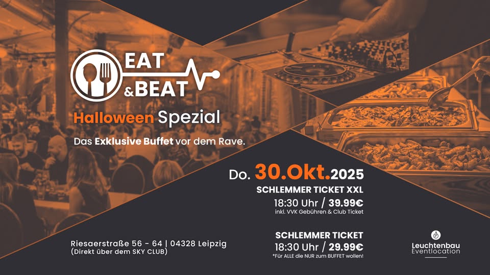30.10.2025 - Eat & Beat - Das exklusive Buffet vor dem Tanz.