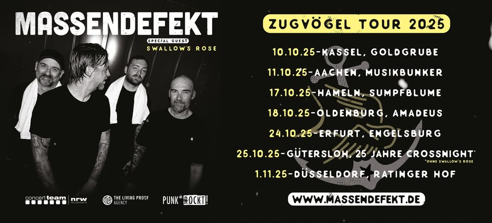 Massendefekt - Zugvögel Tour / Aachen - 11.10.2025
