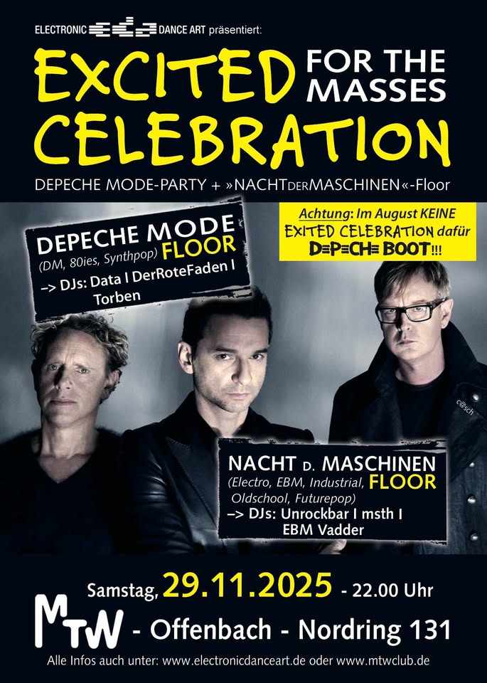 Excited Celebration vs Nacht der Maschinen auf 2 Floors - PreParty zum #WeihnachtsDepecheBoot