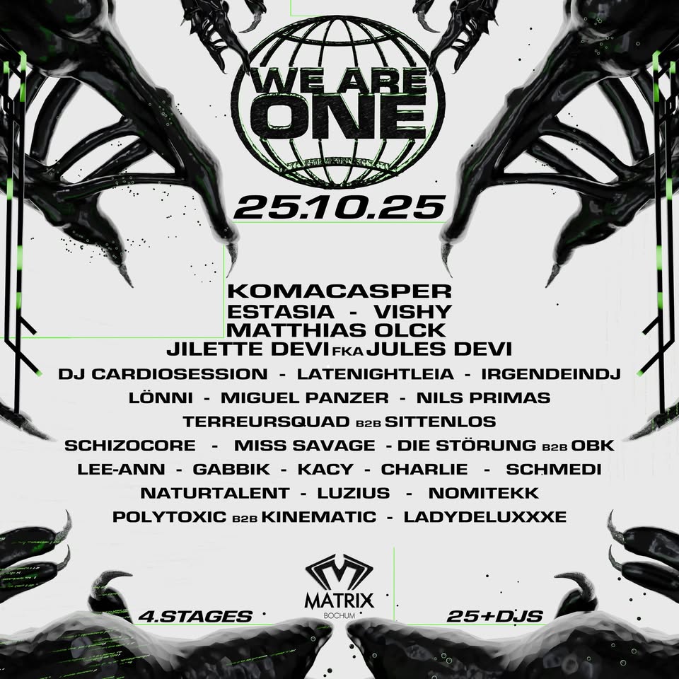 WE ARE ONE x Matrix BOCHUM with KOMACASPER | 4 Stages | 25+ DJs
