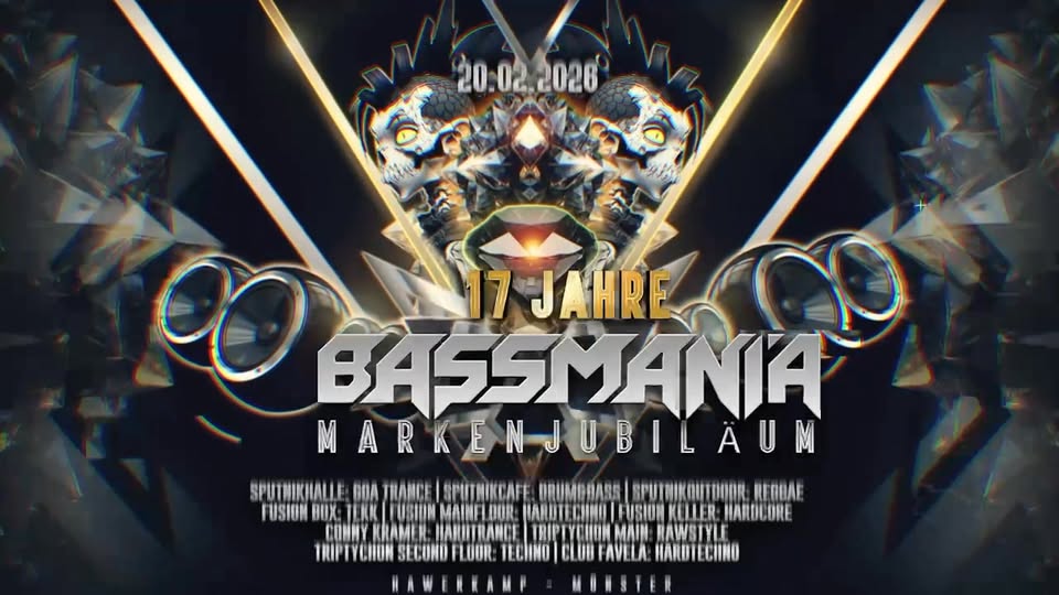 20ter Feb 2026: 17 Jahre Bassmania auf 12 Floors in 5 Clubs