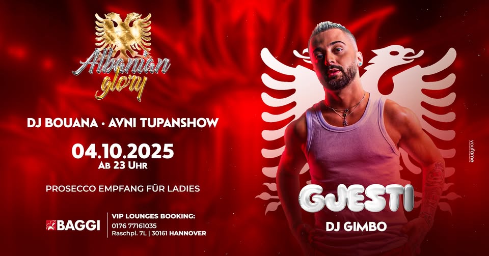 ALBANIAN GLORY ★ GJESTI LIVE ON STAGE ★ AVNI TUPANSHOW ★ DJ BOUANA 
