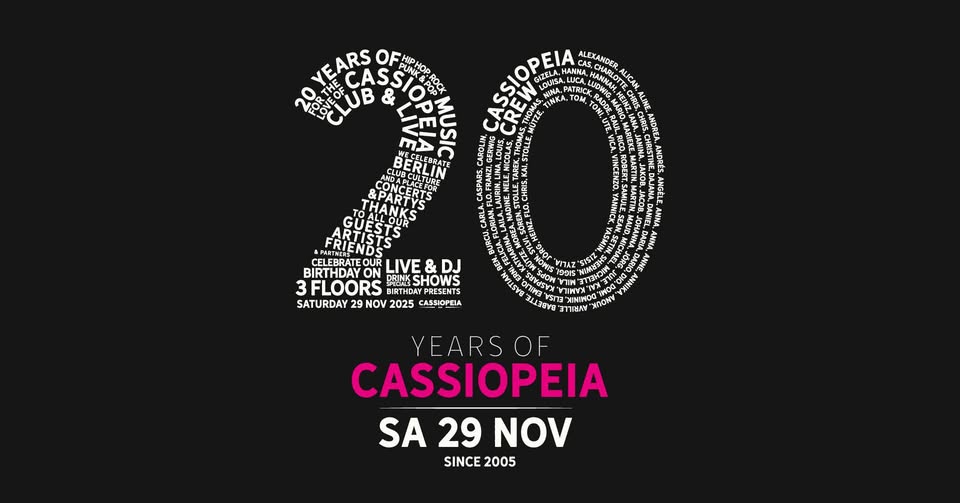 20 Jahre cassiopeia Geburtstagsparty