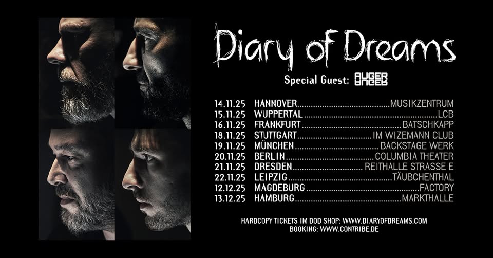 DIARY OF DREAMS LIVE 2025 - Frankfurt - plus special guest: AUGER