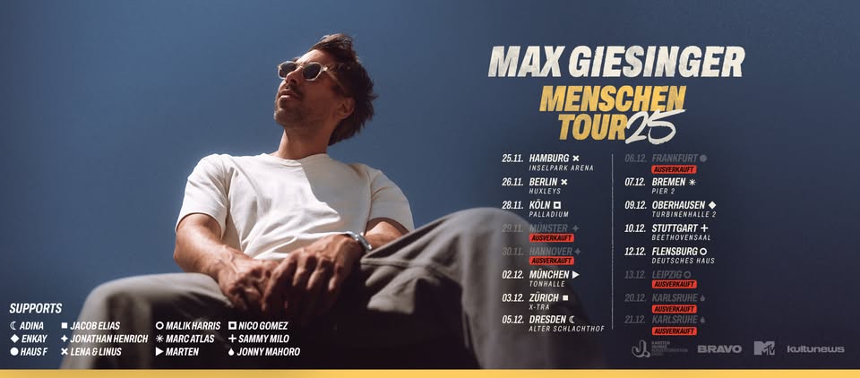 Max Giesinger | Menschen Tour 2025 | Frankfurt (SOLD OUT)