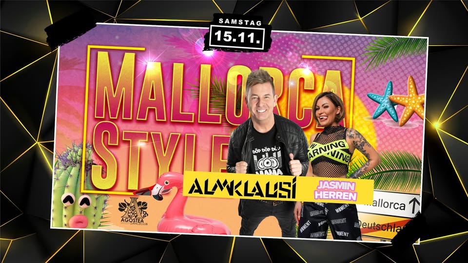 🥳 Mallorca Style im Agostea Karlsruhe mit Almklausi & Jasmin Herren! 
