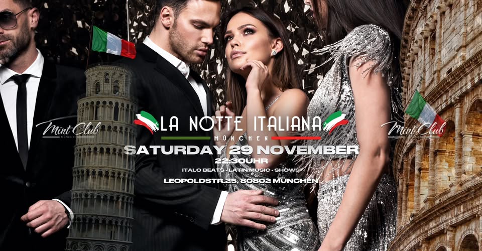 La Notte Italiana! Samstag 29 Nov!