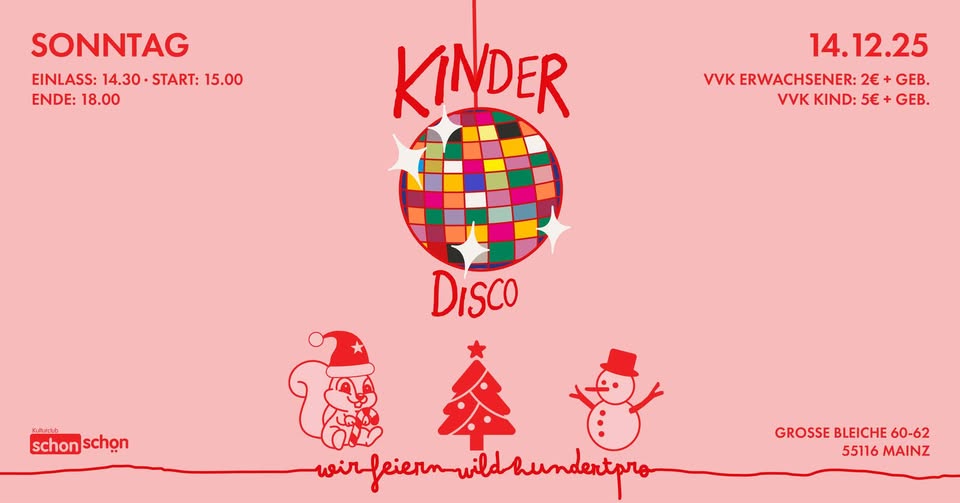 Kinderdisco – Weihnachtsedition!