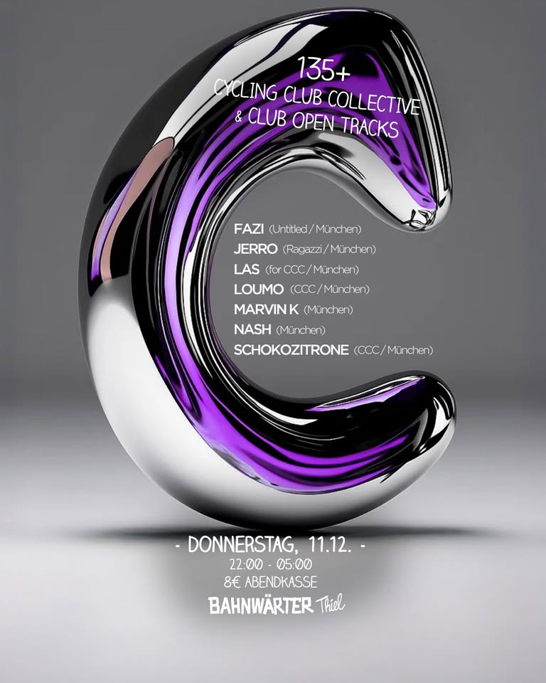 135+ mit Cycling Club Collective & Club Open Tracks | Bahnwärter Thiel