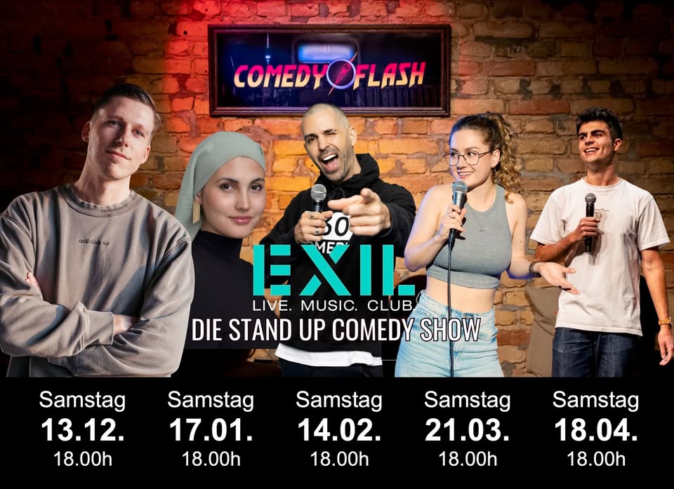NEU IM EXIL. COMEDYFLASH – die Stand Up Comedy Show