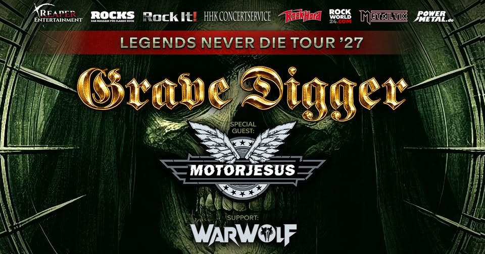 GRAVE DIGGER & Special Guest MOTORJESUS + Support WARWOLF