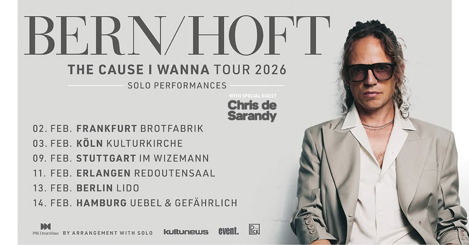 Bernhoft - The Cause I Wanna Tour EU / UK 2026 | Berlin
