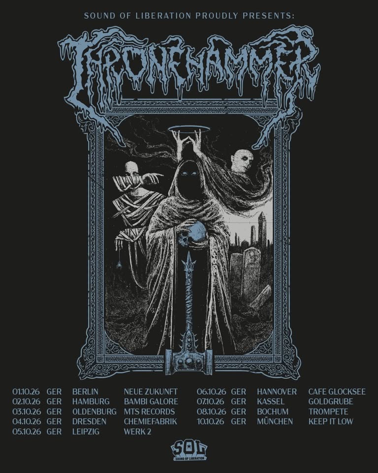 Thronehammer "Slay | Kill | Erase"-Tour 2026 with very Special Guests: Bottomless + V( )ID