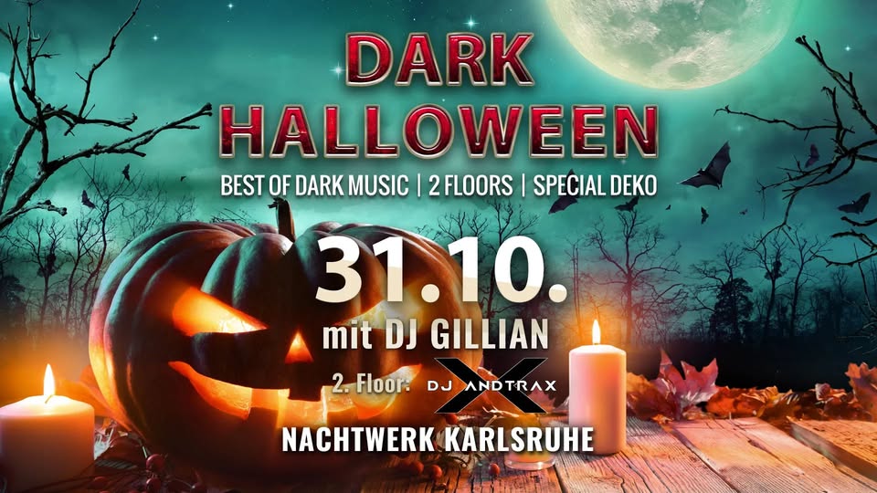 DARK HALLOWEEN Party 2026 im Nachtwerk Karlsruhe auf 2 Floors
