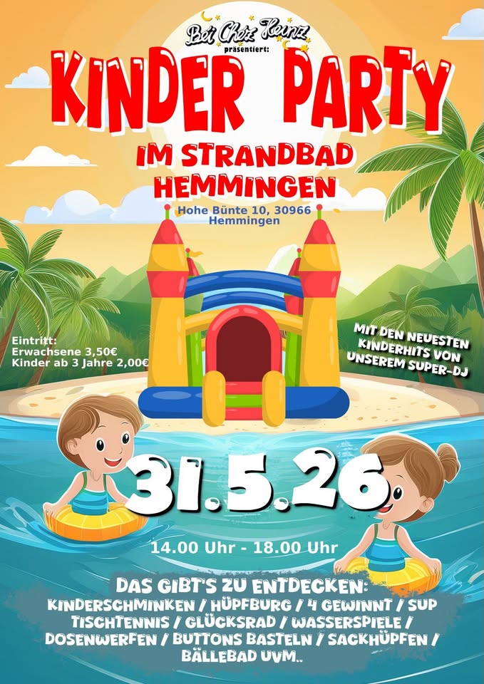 Kinderparty im Strandbad Hemmingen 
