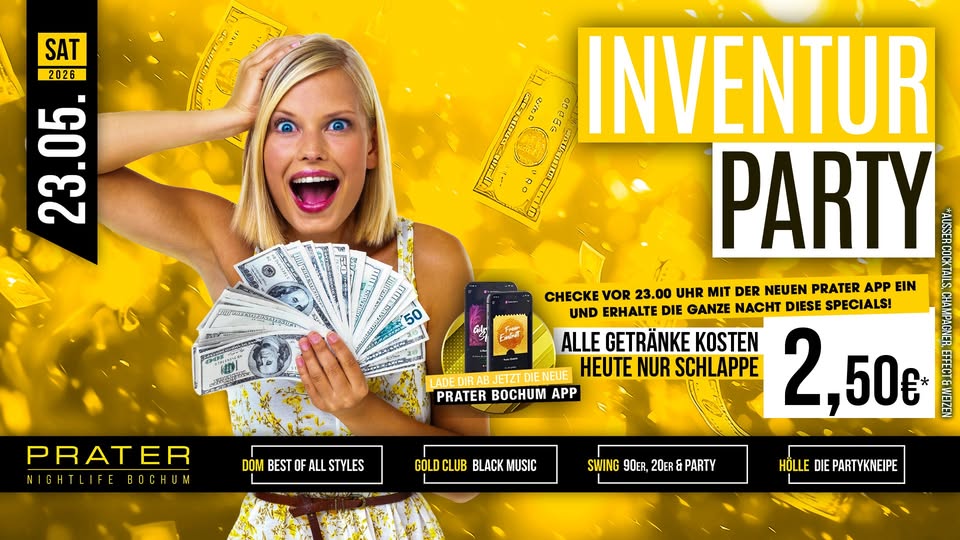  Inventur Party at PRATER BOCHUM [23/05/2026]