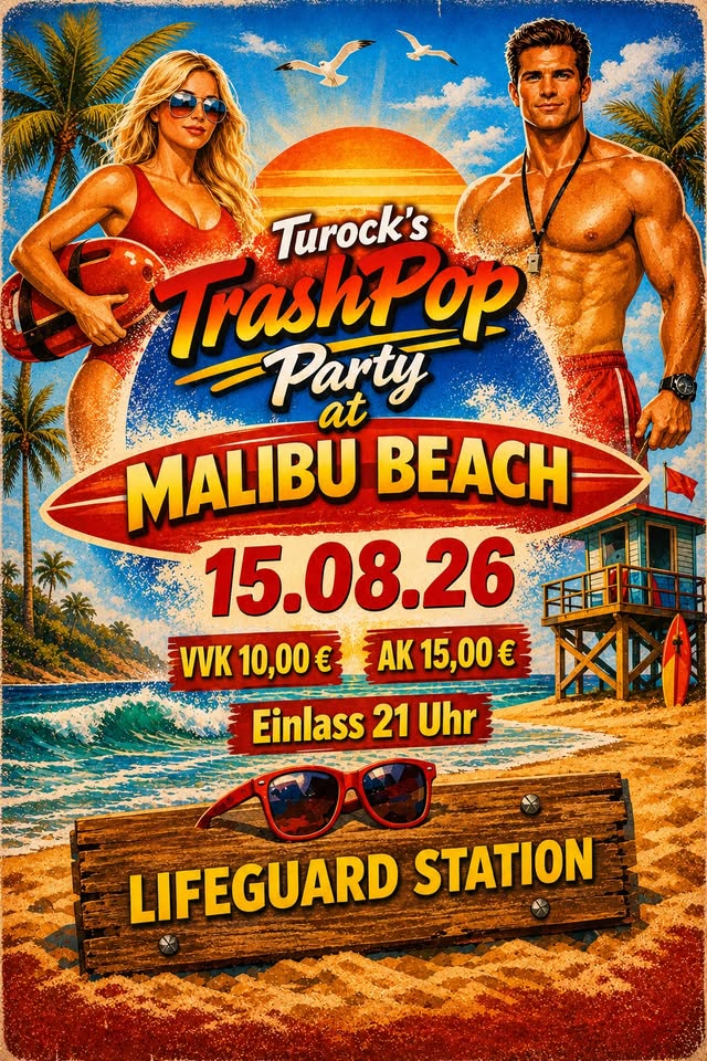 turock's Trashpop Party at Malibu Beach