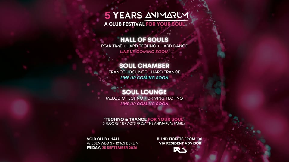 5 Years Animarum – A Club Festival For Your Soul