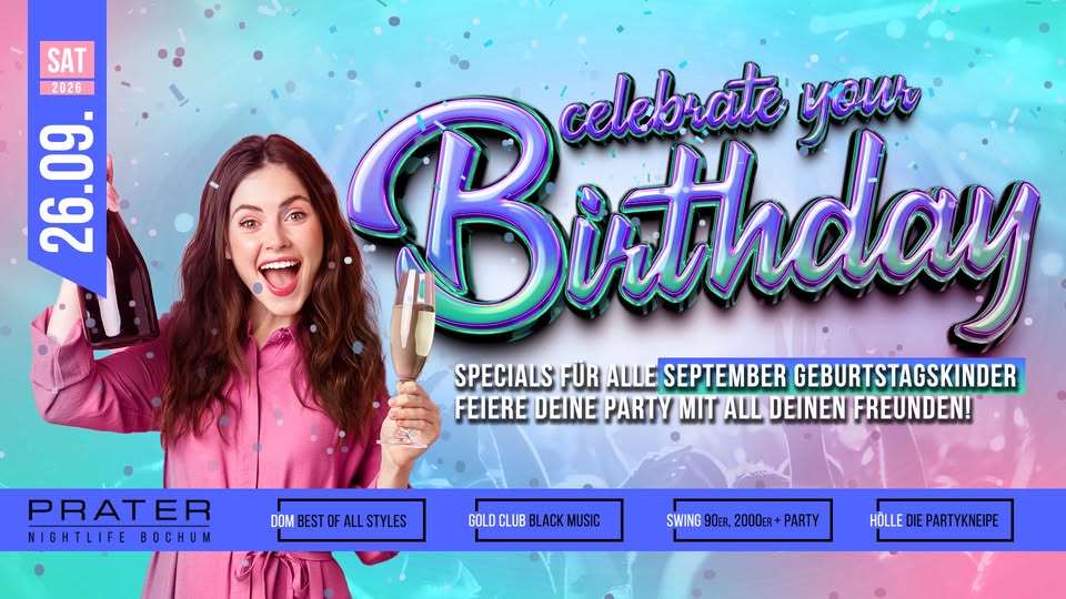 Celebrate Your Birthday at PRATER BOCHUM [26/09/2026]