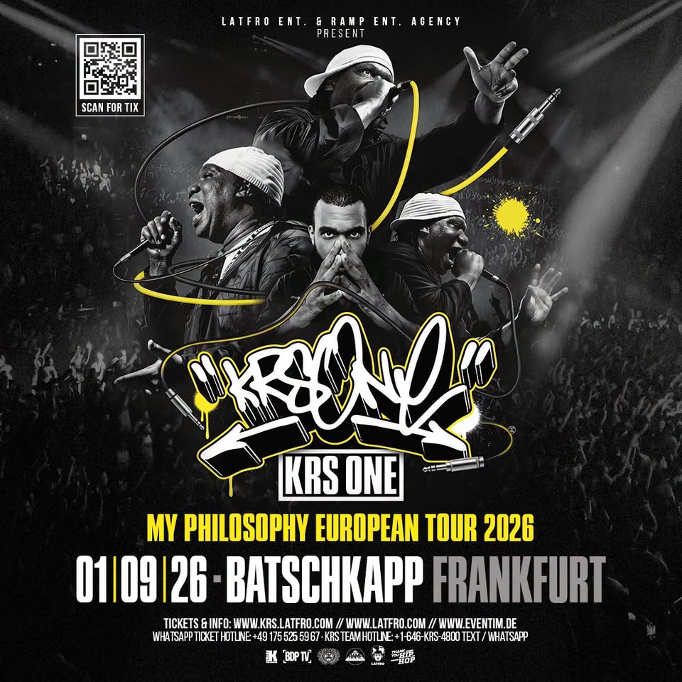 ACHTUNG VERLEGT! KRS-One - My Philosophy European Tour 2026 | Batschkapp Frankfurt | 01.09.26
