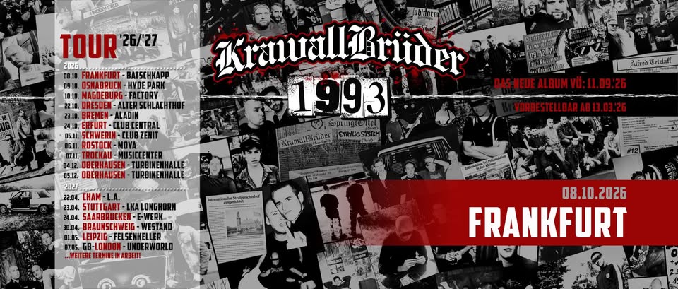 KrawallBrüder // "1993" Tour //  Frankfurt Batschkapp