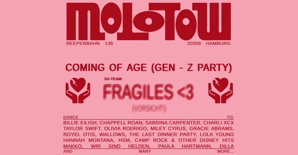 COMING OF AGE (Gen-Z Party) - Molotow