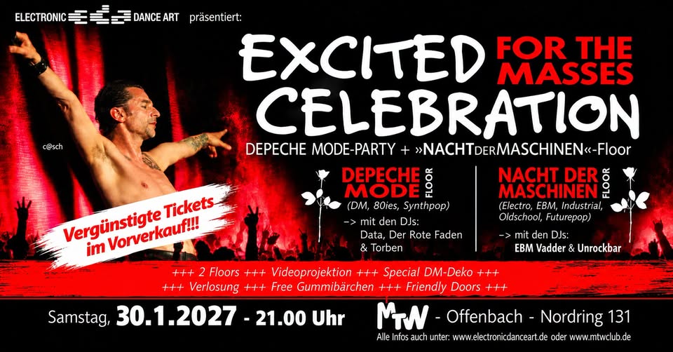 Excited Celebration vs Nacht der Maschinen auf 2 Floors - Start ab 21:00h!