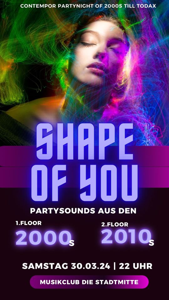 SHAPE OF YOU – die beste 2000er vs. 2010er Party im The Länd